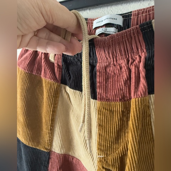 Urban Outfitters Corduroy Patchwork Pullon Pants Drawstring Elastic Waist Size S - Picture 4 of 11